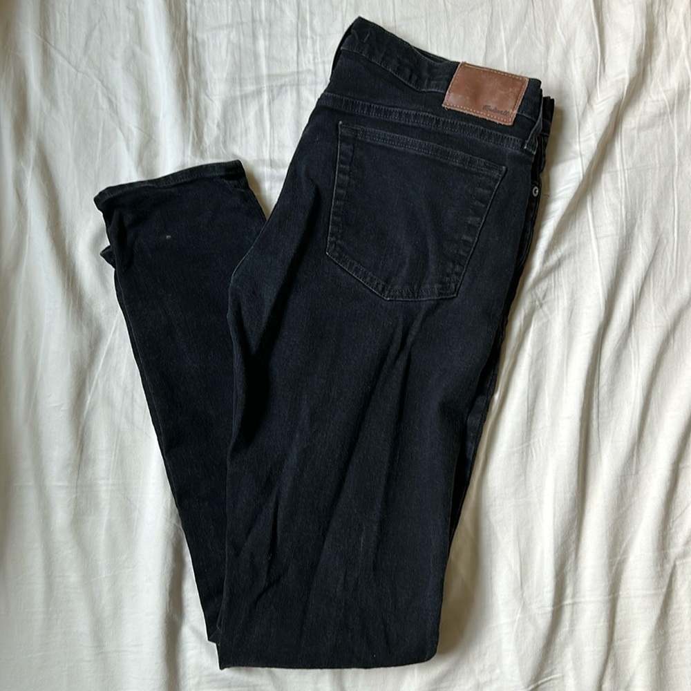 Madewell means black denim jeans 35x34 skinny